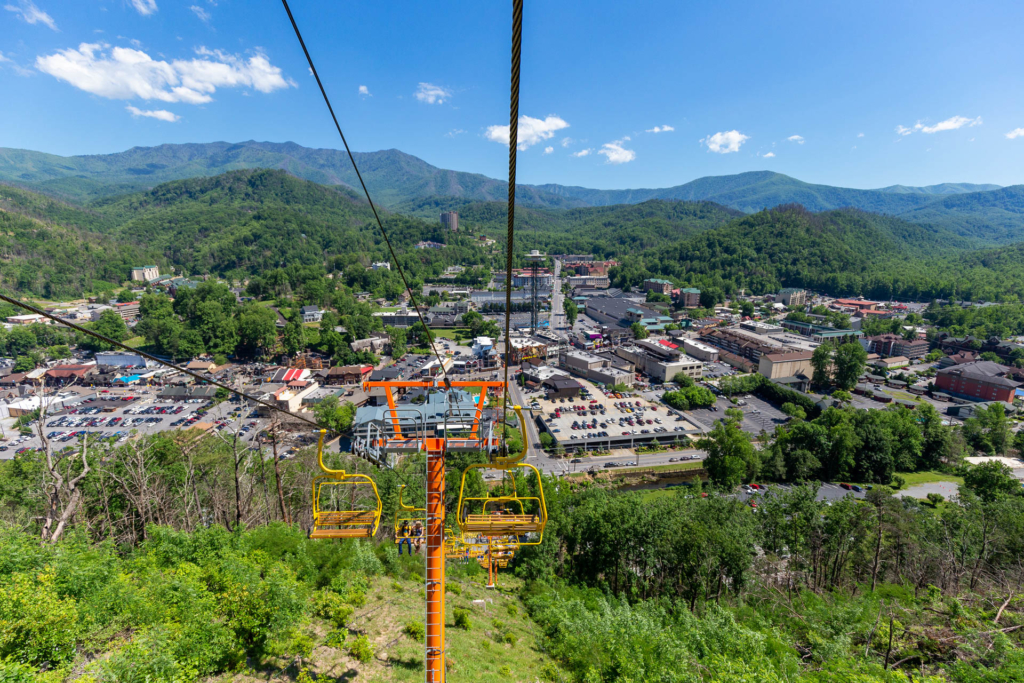 View from Gatlinburg SkyLift Chairlift